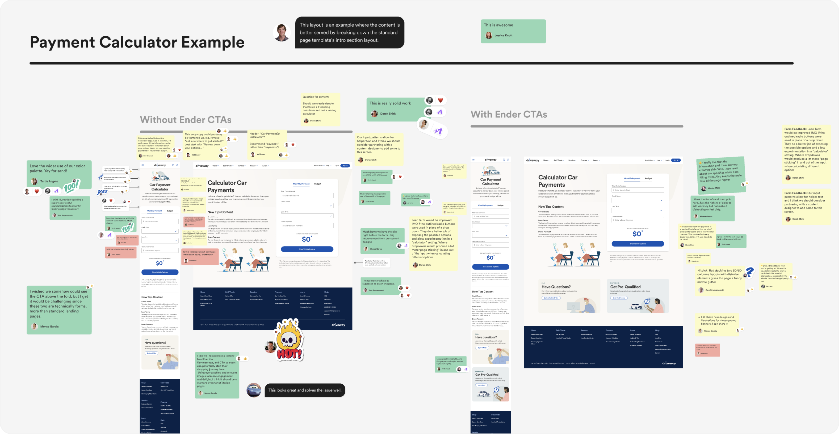 Design crit ceremony visuals and tools