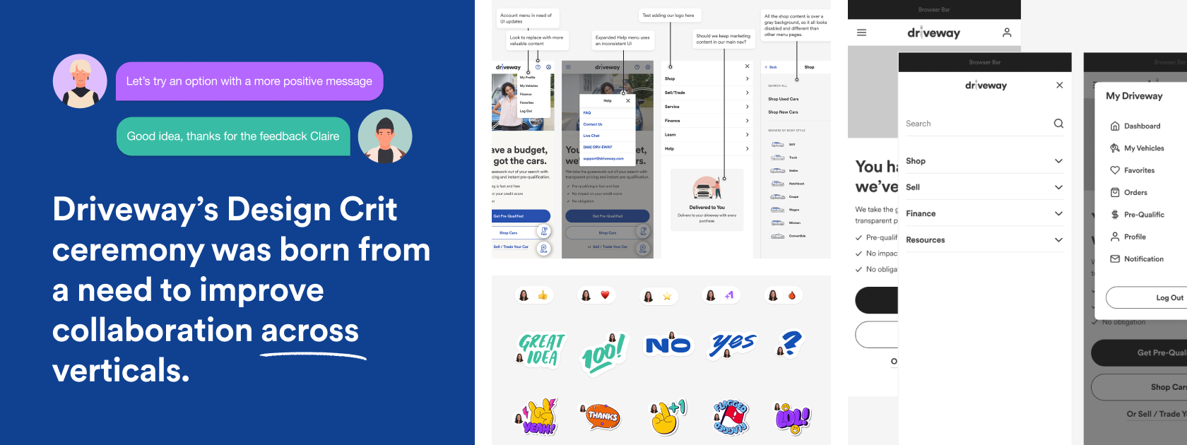 Product design artifacts and design crit ceremony statement
