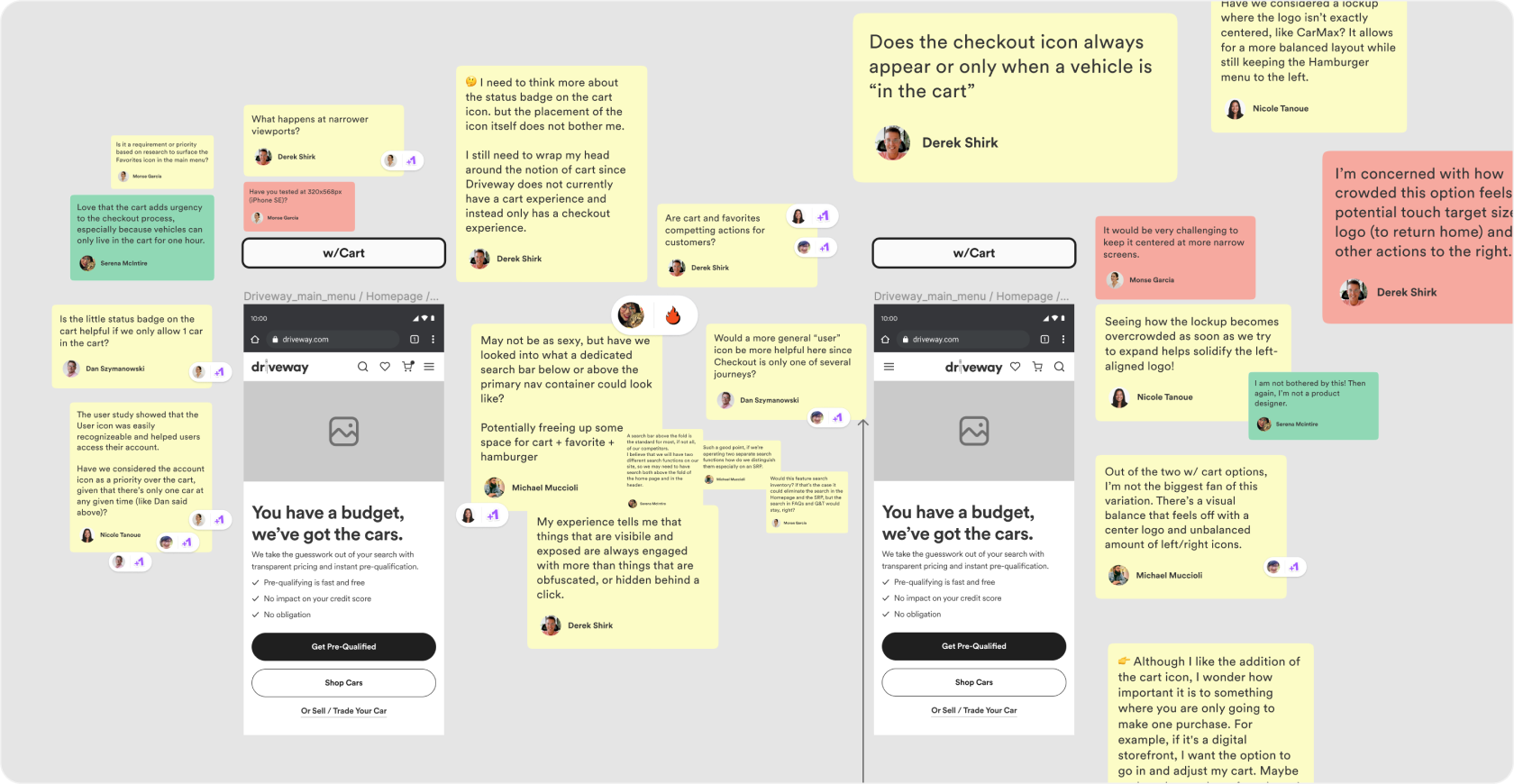 Design crit ceremony visuals and tools
